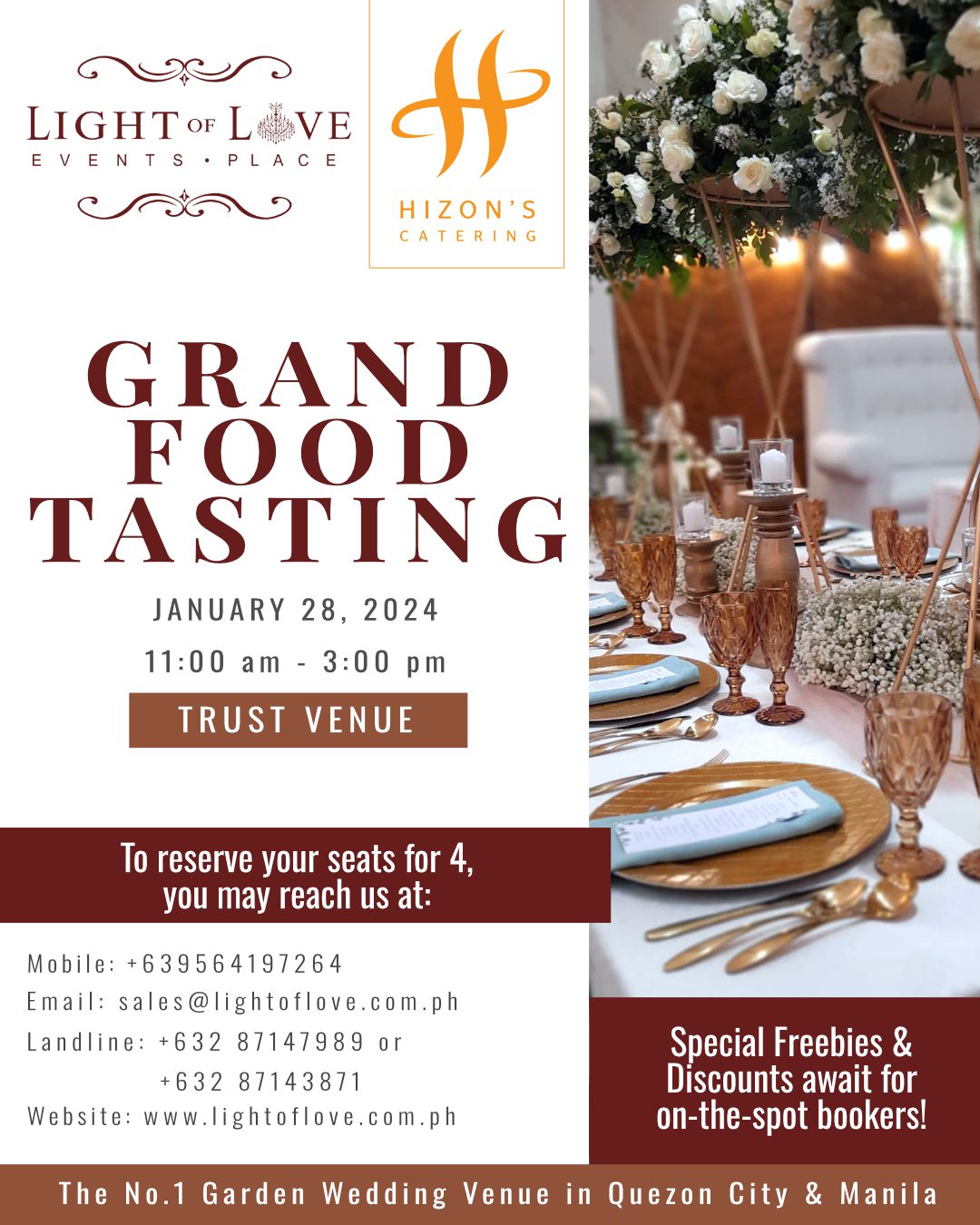 Grand Food Tasting At Light Of Love By Hizon S Catering Events Place