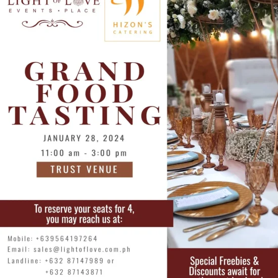 Grand Food Tasting of Hizons's Catering on January 28, 2024