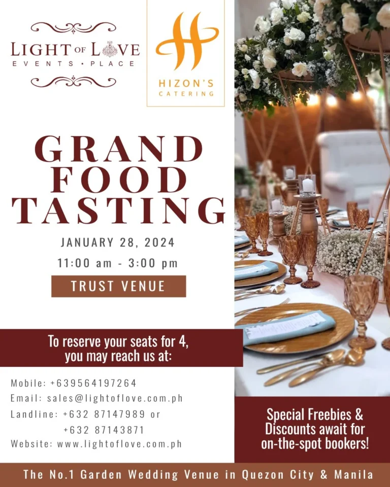 Grand Food Tasting of Hizons's Catering on January 28, 2024