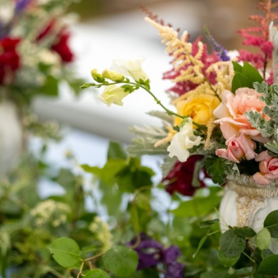 garden wedding flower arrangement