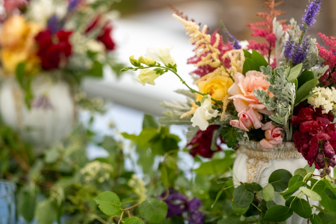 garden wedding flower arrangement