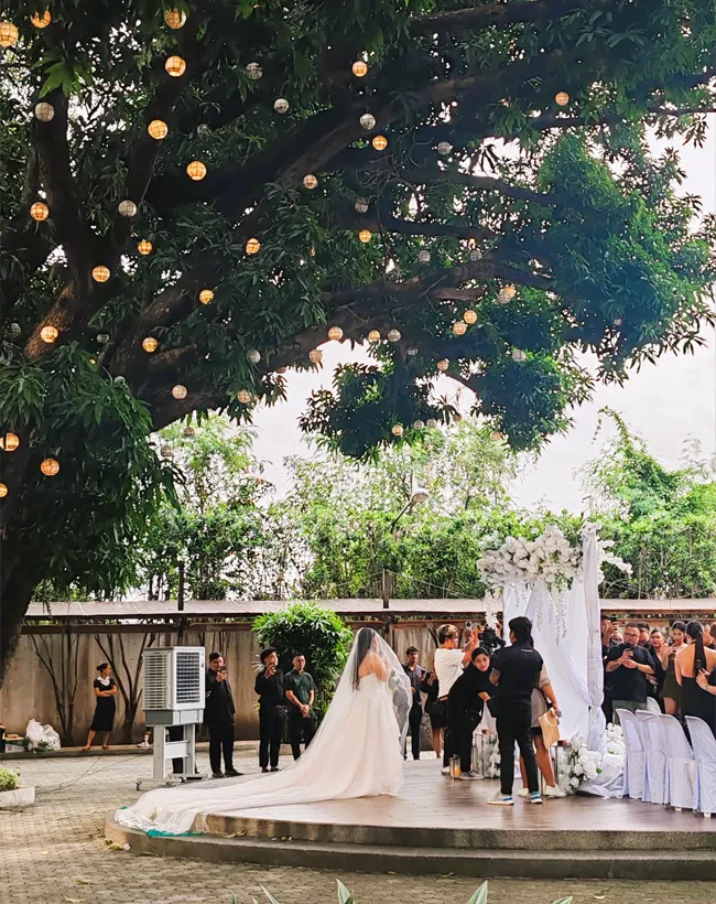 Affordable outdoor wedding reception in Quezon City by Light of Love Events Place