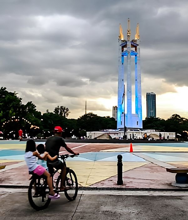 Family celebrating Quezon City Day together