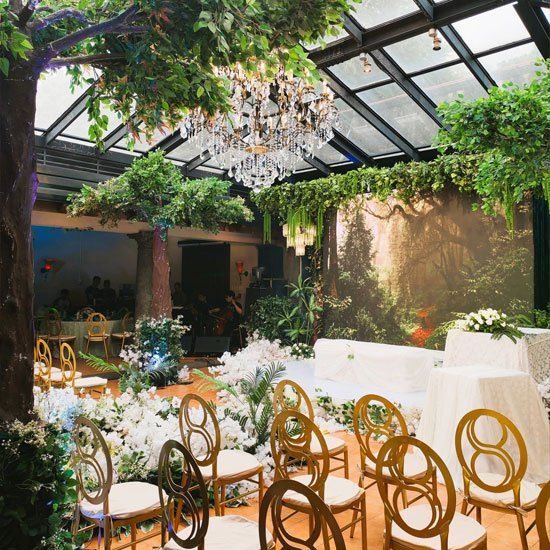 Indoor reception styling ideas for garden wedding in the Philippines