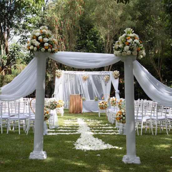Metro Manila garden weddings at Light of Love Events Place featuring a beautiful outdoor garden venue for romantic celebrations.