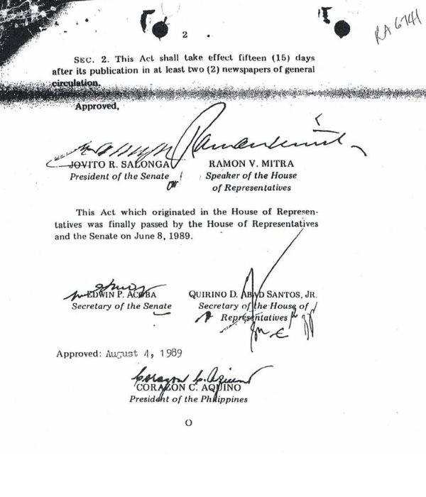 Republic Act No. 6741 Page 2
