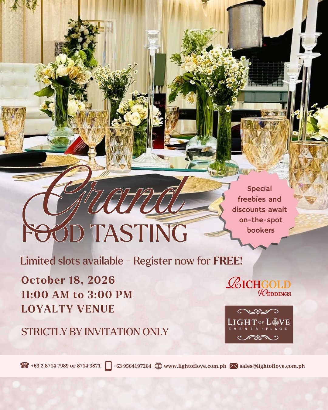 Richgold Weddings Catering Grand Food Tasting For October 18, 2026 Richgold Weddings Catering Grand Food Tasting For October 18, 2026